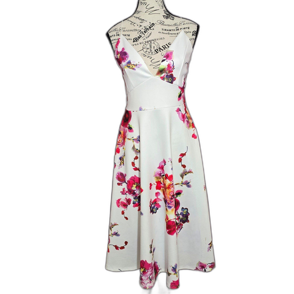 NWT Armani Exchange floral romantic sleeveless dress
